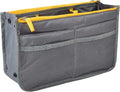 Vercord Purse Organizer Insert for Handbags Bag Organizers Inside Tote Pocketbook Women Nurse Nylon 13 Pockets Grey Small by Vercord