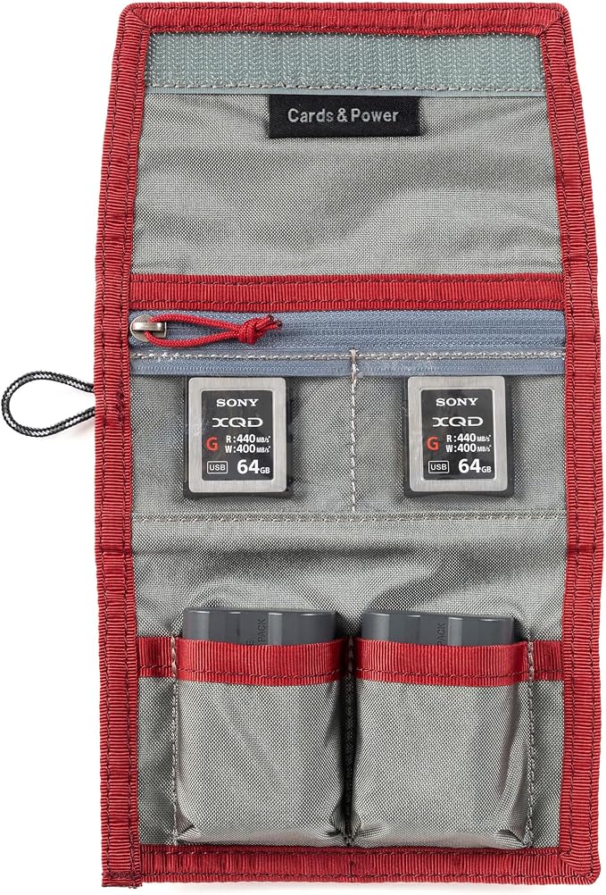 Think Tank Memory Card and Battery Wallet, Holds 2 CF or 4 SD Memory Cards (Chili Pepper Red) - Image 3