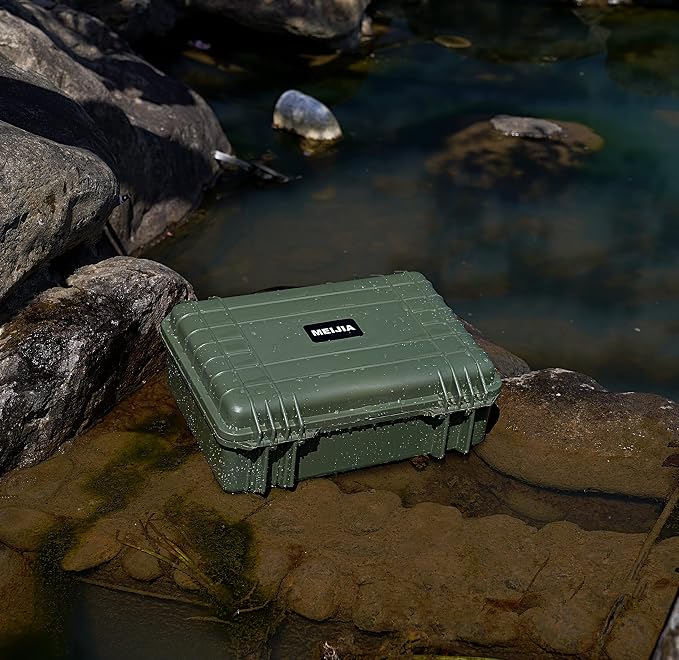 MEIJIA All Weather IP67 Waterproof Hard Camera Case,Hard Protective Case,Hard Case with Customizable Foam,Fit Use of Drones,Camera,Equipments,Pistols(Green,18.5 x14.06x6.93inches) - Image 2