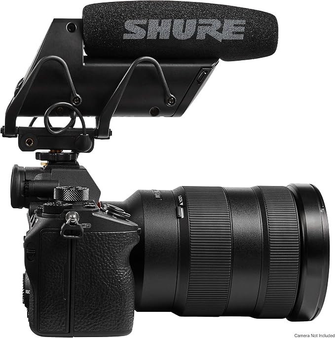 Shure VP83F LensHopper Camera-Mounted Condenser Shotgun Microphone with Integrated Digital Flash Recording - Windscreen, Superior RF Immunity, Backlit LCD, 5-Position Joystick, Rycote Lyre Shock Mount - Image 6