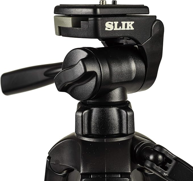 SLIK U8000 Tripod with 3-Way, Pan-and-Tilt Head,Silver | 3-way pan head with quick release plate and mid-level spreader for photography, videography and travel - Image 5