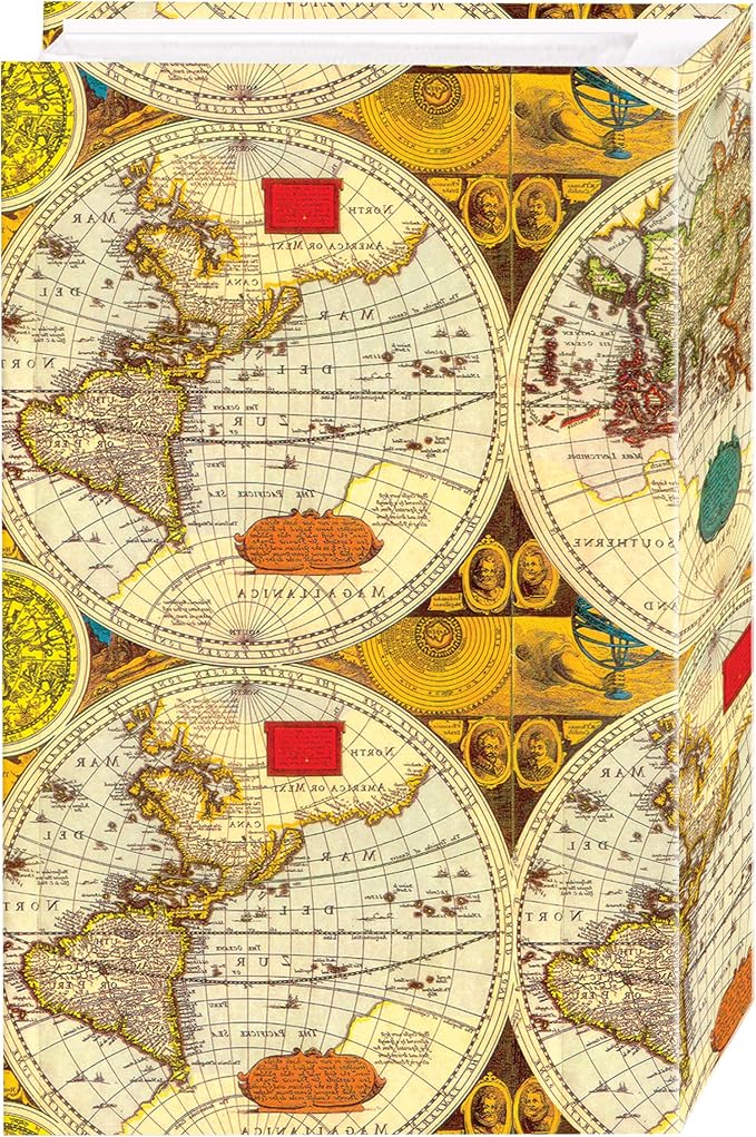 3-Ring Photo Album 504 Pockets Hold 4x6 Photos, Ancient World Map Design - Image 5