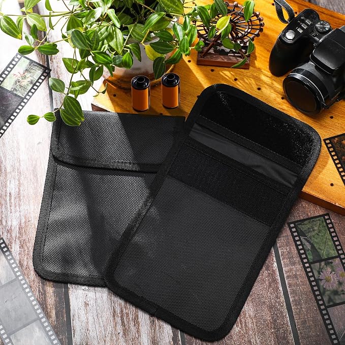 2 Pieces 711-11b Filmguard Bag Waterproof Storage Carrying Case Xray Proof Bags Film X-Ray Protector Radiation-resistant Bag for Photographers Tourists Travelers, Black, Small - Image 4