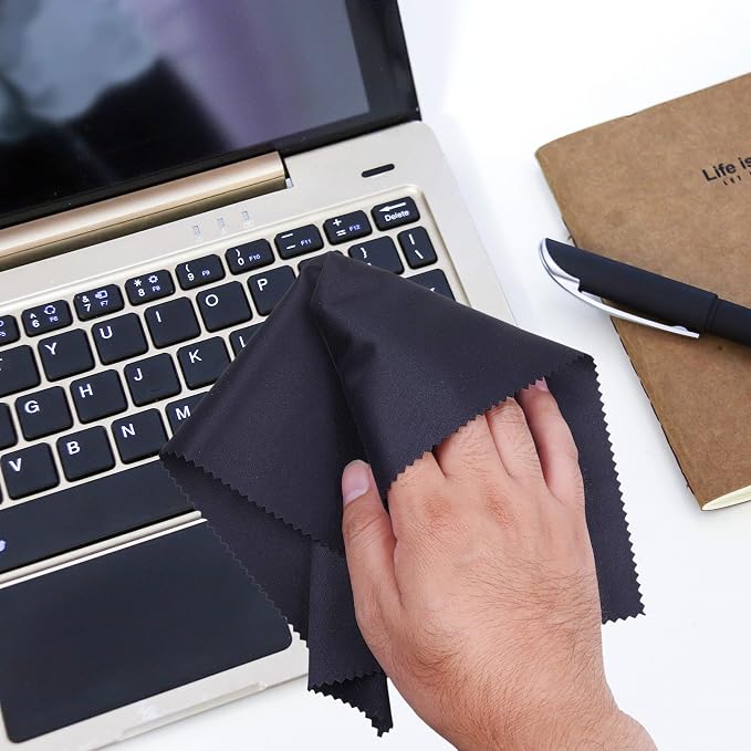 Eco-Fused Microfiber Cleaning Cloth - 16x16 Inch Microfiber Cloth - Pack of 4 Large Cleaning Cloths - Microfiber Cleaning Cloth for Electronics and Monitors - Image 4