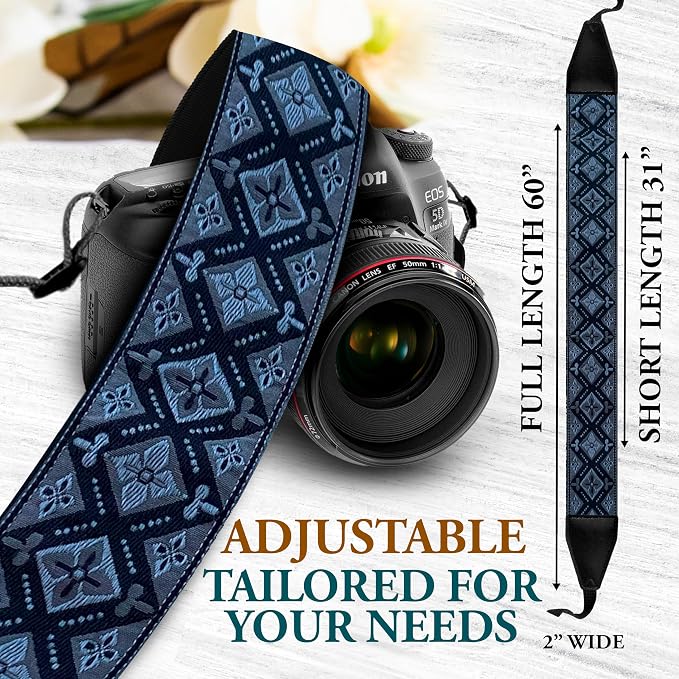 Art Tribute Custom Black Regal Camera Strap - Add Your Text and We Make It Especially For You Get Your Own Personalized Stocking Stuffer & Christmas Gift Camera Strap, No Shipping Cost! - Image 7