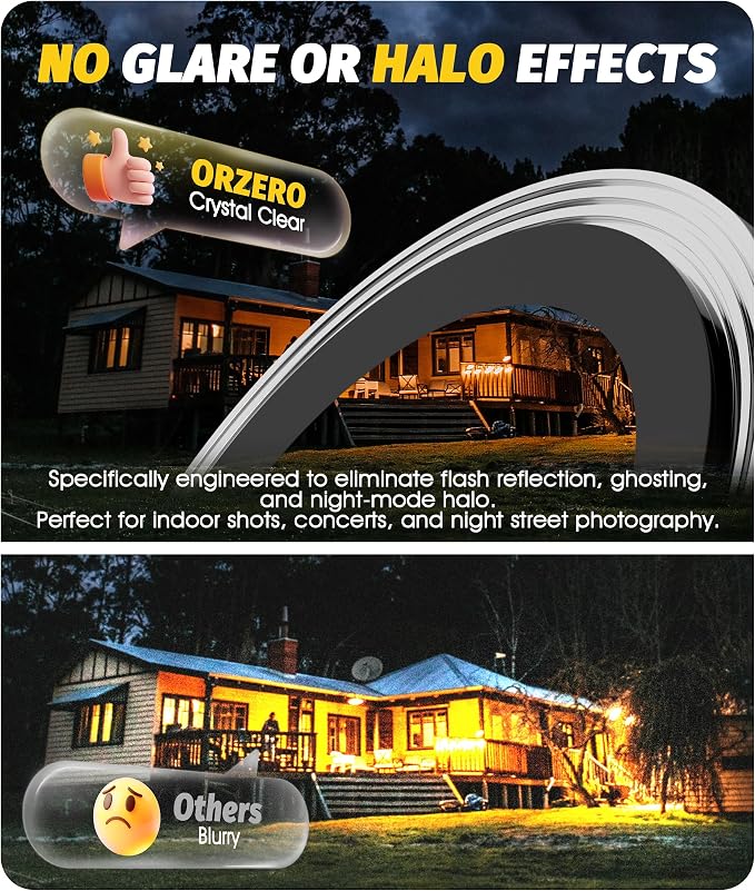 Orzero (3 Pack) Camera Lens Protector for iPhone 17e / iPhone 16e, [EZ Install] [Case-Friendly] 9H Tempered Glass CD Pattern Lens Cover, Military-Grade Shockproof, HD Clarity Anti-Glare - Silver - Image 6