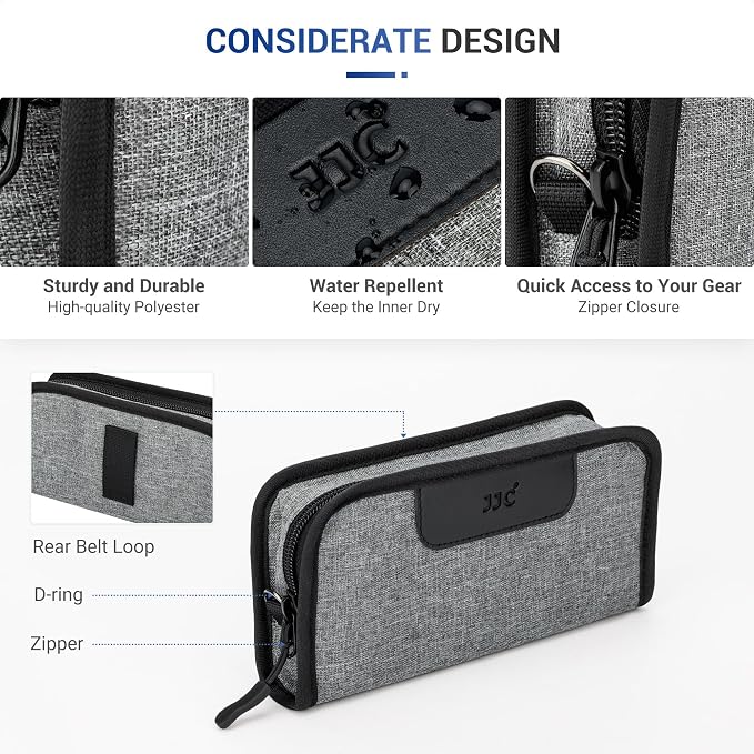 JJC Portable 120 Film Canister Pouch, Compact Film Carrying Case Storage Bag for 5 Rolls of 120 Medium-Format film, Compact Film Cassette Holder Container Storage Box with Belt Loop and Strap (No Film - Image 4