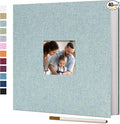 Vienrose Large Photo Album Self Adhesive for 4x6 8x10 Pictures Linen Scrapbook Album DIY 40 Blank Pages with A Metallic Pen | Linen Cover, Scrapbook Album, 4X6 8X10 Photos, Metallic Pen, Wedding Baby Travel by Vienrose