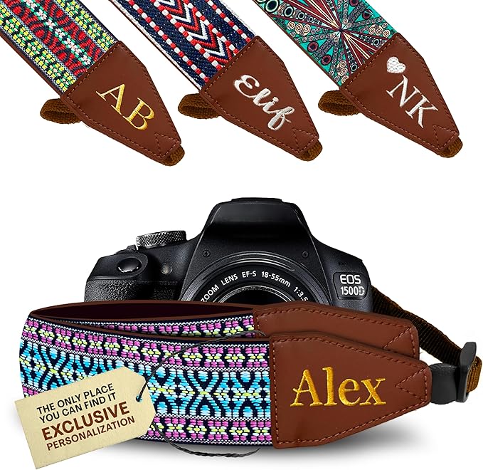Art Tribute Custom Camera Strap - Add Your Text and We Make It Especially For You Get Your Own Personalized Gift Colors Weave Camera Strap, No Shipping Cost! by ArtTribute