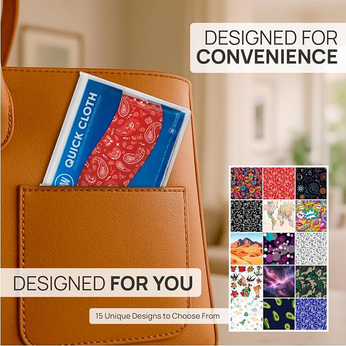 Microfiber Wholesale Quick Cloth Glasses Cleaning Cloths 5x7 Paisley Red | 2-Pack with Case | Double-Sided Lens Cleaner for Eyeglasses, Camera & Screens | Reusable Microfiber Glass Polishing Cloths - Image 5