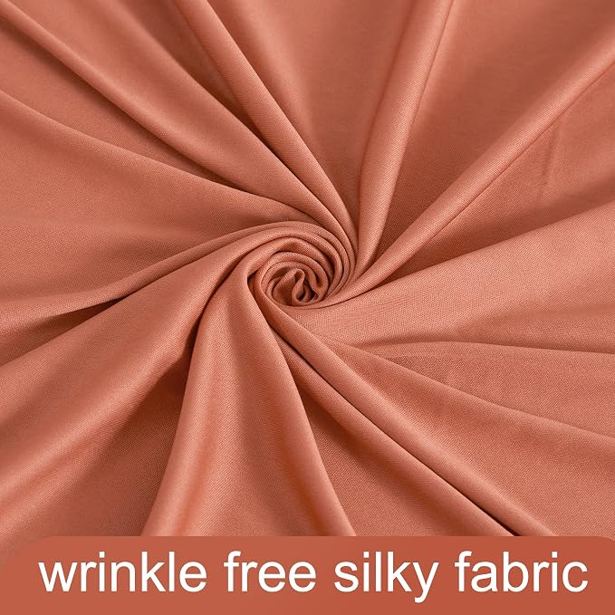 4 Panels Rust Backdrop Curtain for Parties Wedding Wrinkle Free Red Photo Curtains Backdrop Drapes Fabric Decoration for Birthday Party Baby Shower Christmas 20ft(W) x 10ft(H) - Image 5
