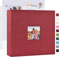 Mublalbum 12x12 Inch 3 Ring DIY Scrapbook Photo Album 80 Pages, Red | 3 Ring Binder Scrapbook, Linen Cover, 40 Plastic Sleeves 80 Pages, Memory Book for Wedding, Baby, Family, DIY Projects by Mublalbum