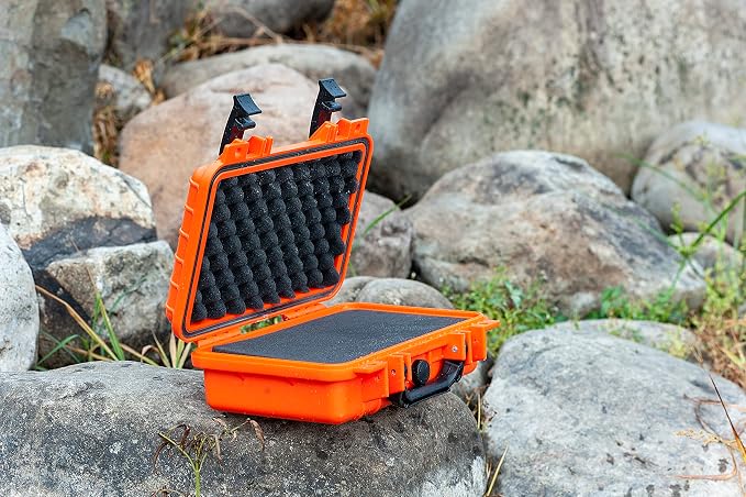 MEIJIA Portable All Weather Waterproof Protective Hard Case, Small Camera Case,Dry Case with Customizable Foam,Fit Use of Drones, Camera,Equipments, 11.65 ”x8.35”x3.78” - Image 6