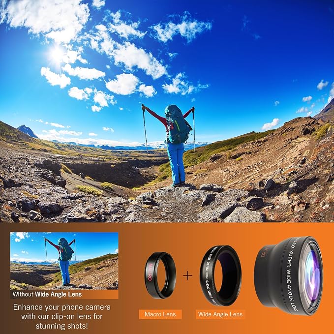 iOgrapher 37mm Wide Angle/Macro Lens and Clip Bundle - Phone Camera Accessories for Smartphones and Tablets - Image 6