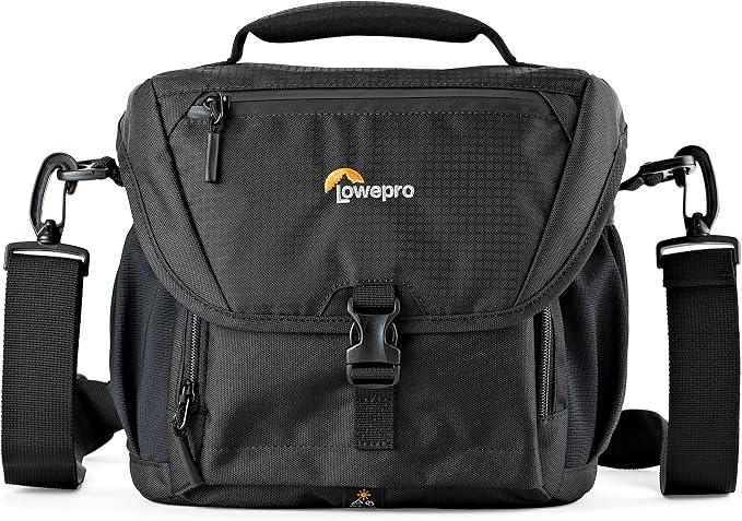 Lowepro LP37121, Nova 170 AW II Camera Bag, Fits DSLR with 24-105mm Attached Lens, Compact Photo Drone, 1-2 Additional Lenses, Flash, Black by Lowepro