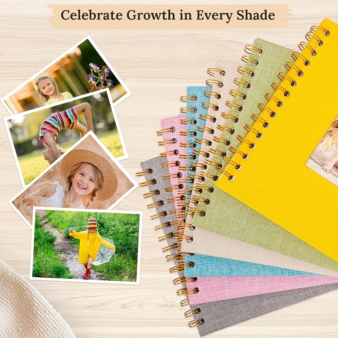 12"x12" Scrapbook Photo Album Linen Cover 40 Sheets 80 Pages White Paper | Pink Hardcover Kraft White Pages Memory Book, for Travel Wedding Guest Book Christmas Baby Shower Fits 4x6 & Instant Photos - Image 9