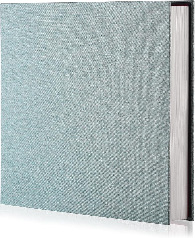 Green Photo Album Self Adhesive Scrapbook Album for 4×6 Photos/Pictures DIY Linen Cover Album 15 Sheets/30 Blank Pages for Family Wedding, Birthday, Christmas, Anniversary by HoneyTolly