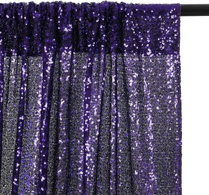 Poise3EHome Purple Sequin Backdrop, 10Ft x 10Ft Glitter Photography Background Curtains for Halloween Party Wedding Birthday Christmas Thanksgiving Decoration - Image 4