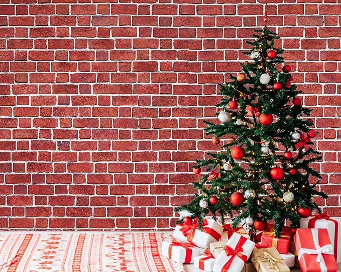 10 x 8 ft Red Brick Wall Backdrop Fabric Brick Photo Background | Large Polyester Brick Backdrop Cover for Photoshoot Home Fireplace Decoration, Newborn Birthday Party Decor - Image 5