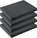Outus 4 Pcs Cuttable Polyurethane Foam Pads Craft Foam Insert for Cases Packing Padding Camera Toolbox Storage(16 x 12 x 1.5 Inch,Black) by Outus