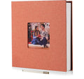 HoneyTolly Large Photo Album Self Adhesive with Picture Display Window, DIY Scrapbook Album for 4x6 8x10 Pictures, 40 Pages Linen Cover Memory Book with Scraper and Metallic Pen(Orange) by HoneyTolly