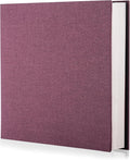 Photo Album Self Adhesive Scrapbook Album for 4×6 Pictures DIY Magnetic Linen Cover Album 15 Sheets/30 Blank Pages for Family Wedding, Birthday, Christmas, Anniversary (Purple) by HenPisen