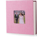 HoneyTolly Photo Album Self Adhesive Scrapbook Album for 4×6 Pictures DIY Magnetic Linen Cover Album 15 Sheets/30 Blank Pages for Family Wedding, Birthday, Christmas, Anniversary (Pink) by HoneyTolly