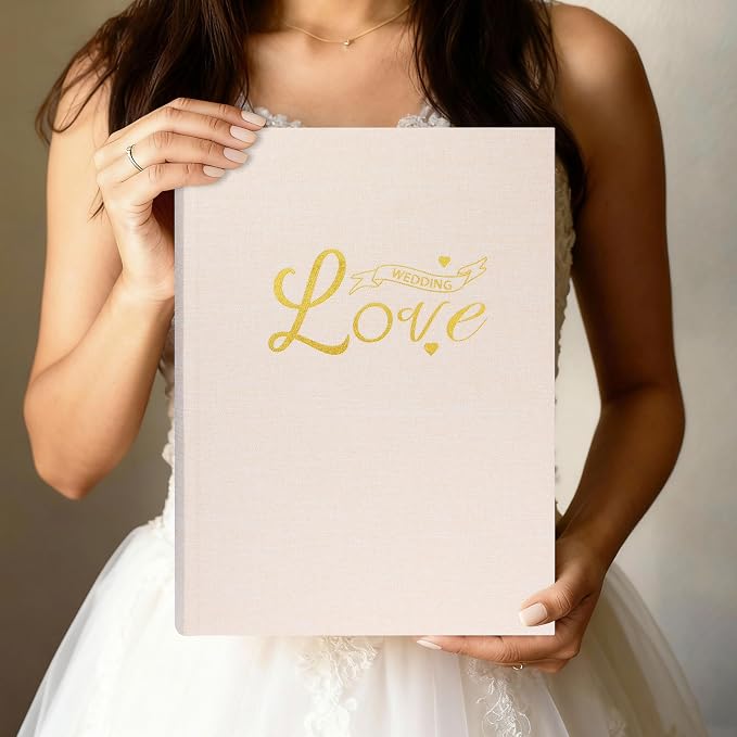 Photo Album 4x6 Wedding with Writing Space for 450 Photos Linen Cover Hardcover Horizontal, 4 x 6 Photo Album Picture Book for Kids Travel Family Baby Pictures Beige - Image 2