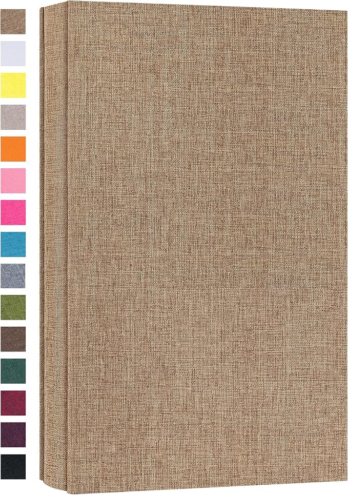 potricher Photo Album 4x6, 300 Pockets, Linen Cover, Khaki | Small Capacity 4x6 Picture Albums with Horizontal Pockets, 4x6 Photo Book for Family, Wedding, Baby, Anniversary by potricher
