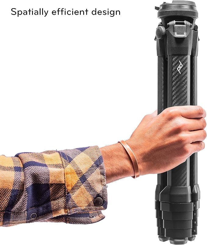 Peak Design Travel Tripod, Carbon Fiber, Compact Design, Quick Setup and Takedown, Pro-Level Stability, Ergonomic Ball Head, Compact and Portable Travel Tripod for Camera and Phone, 20 lb Capacity - Image 9