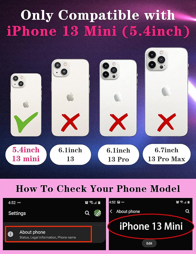 (2in1 for iPhone 13 Mini Case Sun and Moon Stars Women Cute Space Phone Cover with Slide Camera Cover Protective Fashion Golden Print Design Cases for iPhone 13Mini 5.4'' - Image 2