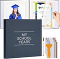 Large School Photo Album 12x12In Self Adhesive 40 Pages Gray Blue | Linen cover, Marker, Corner stickers, School memories, Kids keepsake by Hiwhy