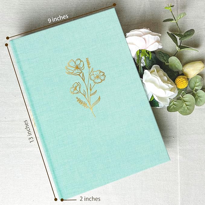 Holoary Photo Album 4x6 300 Photos, 300 Pockets 4”x6” Picture Album, Linen Fabric Cover Big Picture Book for Photos with Writing Area, 4x6 Photo Albums for Family Weddings Travel Memories(Green) - Image 2