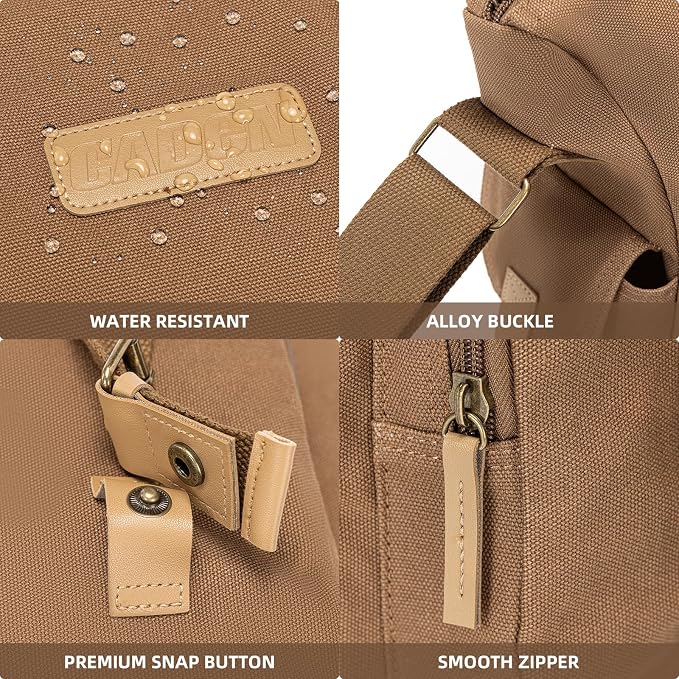 CADeN Camera Bag Case Canvas Compatible for Nikon, Canon, Sony DSLR/SLR Mirrorless Camera with Tripod Holder, Camera Shoulder Messenger Bag for Men/Women (1.0 Brown) - Image 7