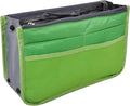 Vercord Purse Organizer Insert for Handbags Bag Organizers Inside Tote Pocketbook Women Nurse Nylon 13 Pockets Green Medium by Vercord
