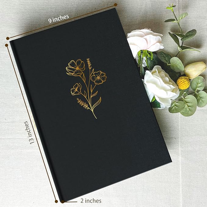 Holoary Photo Album 4x6 300 Photos, 300 Pockets 4”x6” Picture Album, Linen Fabric Cover Big Picture Book for Photos with Writing Area, 4x6 Photo Albums for Family Weddings Travel Memories(Black) - Image 2