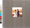 potricher Large Photo Album 4x6 1000 Photos, Leather Cover, Gray | Large Capacity Picture Albums with 1000 Horizontal and Vertical Pockets, Photo Book for Family, Wedding, Anniversary, Baby by potricher