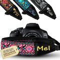 Art Tribute Camera Strap Personalized With Name - Shoulder, Crossbody & Neck Camera Strap for Photographers, Fits All Cameras, Canon Nikon Sony Fujifilm, Padded Strap W/Quick Release & Leather Ends by ArtTribute