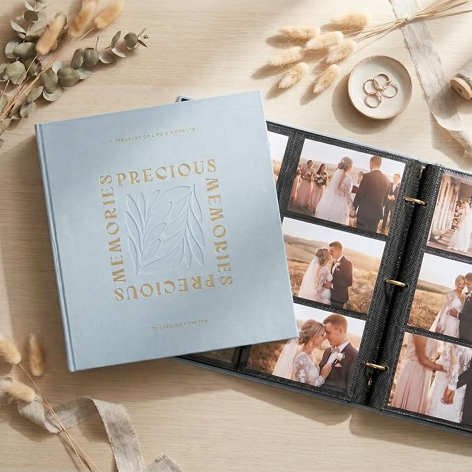 Beautiful Linen Photo Album For 4x6 Photos - Holds Up To 500 Pictures | Safely Stores Unique Memories - The Perfect Large Book for All Pictures of Treasured Family, Baby or Wedding Moments - Image 6