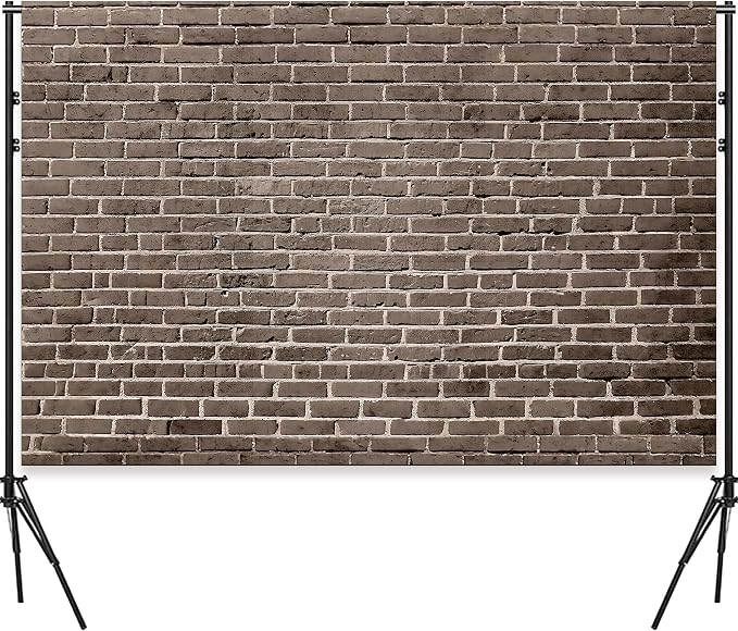 10x6.5 Ft Brick Wall Backdrop，Large Polyester Fabric Brown Brick Backdrop Photo Backdrops Background for Halloween Party Christmas Halloween Decoration Photo Booth Prop Banner by Dormirpilow