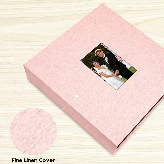 Extra Large Capacity 4x6 Photo Album, Holds 1000 Photos, Pink | Linen Hardcover, Horizontal & Vertical 4x6 Pockets, Removable Acid-Free Pages, Front Display Window, Family, Wedding & Travel - Image 4