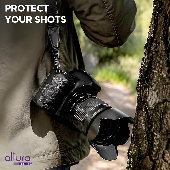 Altura Photo 58mm Camera Lens Hood for Canon Rebel T7, T6, EOS Accessories | Blocks Glare & Protects Your Lens from Bumps, Easy Snap-On Fit - Image 5
