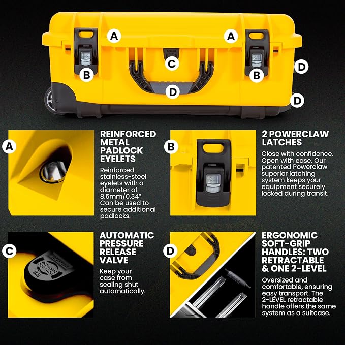 NANUK 935 Pro Photo Kit Camera Case, Waterproof Wheeled Hard Case, Carry-On - Image 5