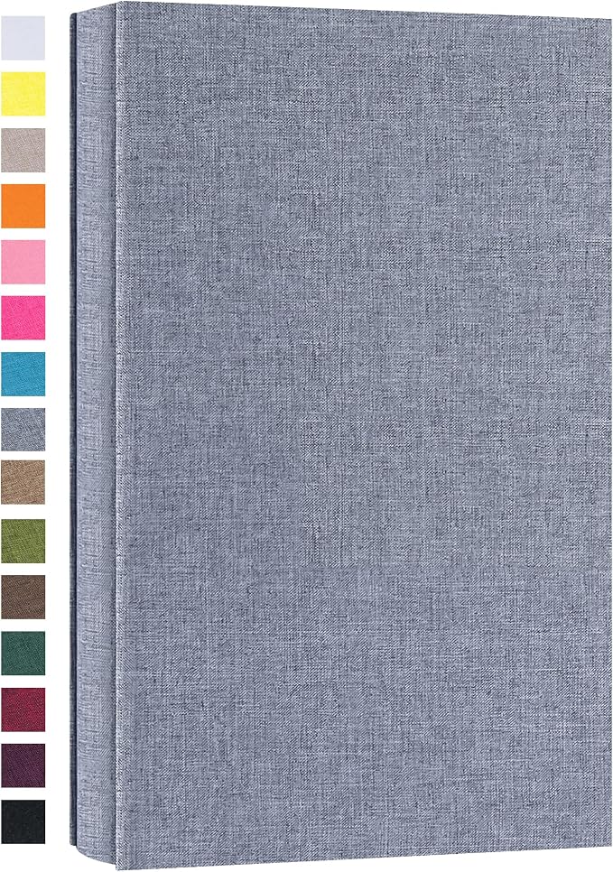 potricher Photo Album 4x6, 300 Pockets, Linen Cover, Gray | Small Capacity 4x6 Picture Albums with Horizontal Pockets, 4x6 Photo Book for Family, Wedding, Baby, Anniversary by potricher