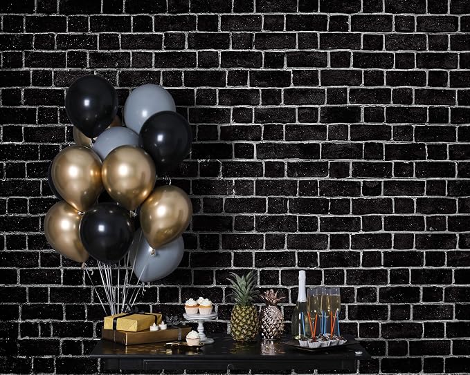 10 x 8ft Black Brick Wall Backdrop Fabric Brick Photo Background | Large Polyester Brick Backdrop Cover for Photoshoot Home Fireplace Decoration, Newborn Birthday Party Decor - Image 5