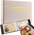 Spiareal Wonderful Memories Card Organizer Set Greeting Card Holder 6 x 8 Inches 100 Pages Stamping Binder Album Display Organization Storage for Memory Greeting Photo Gift by Spiareal