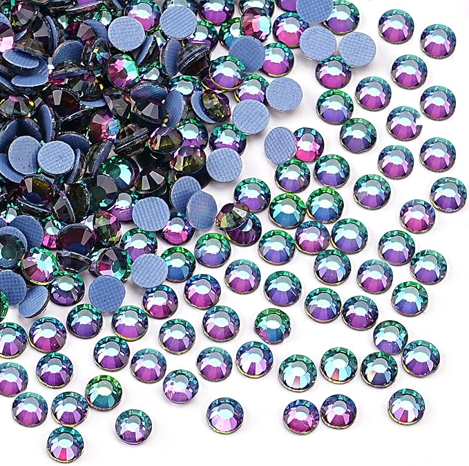 Jollin Hotfix Rhinestones Flatback Crystal Gems 4mm SS16, Green Blaze | 1440pcs Hot Fix Crystals Glass Rhinestones for Bedazzling, Crafting, Clothes, Shoes & Accessories DIY Decoration by Jollin