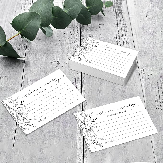Share A Memory Cards for Celebration Of Life - Set of 50 Memorial Cards for Weddings, Anniversaries, Memorials, Funerals, Birthdays, Graduation, Retirement, Going Away -A10 - Image 3