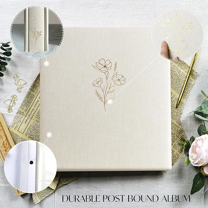 Holoary Photo Album 4x6 500 Photos 5 Pictures Per Page, 500 Pockets 4”x6” Picture Album, Linen Fabric Cover Big Picture Book for Photos, 4x6 Photo Albums for Family Weddings Travel Memories(Beige) - Image 4