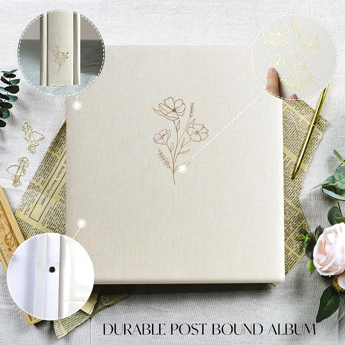 Holoary Photo Album 4x6 600 Photos 5 Pictures Per Page, 600 Pockets 4”x6” Picture Album, Linen Fabric Cover Big Picture Book for Photos, 4x6 Photo Albums for Family Weddings Travel Memories(Beige) - Image 4